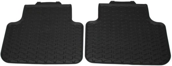 Genuine New 2-Pc Rear All-Weather Floor Mats Black Audi 4M1061512A041 VAG OEM