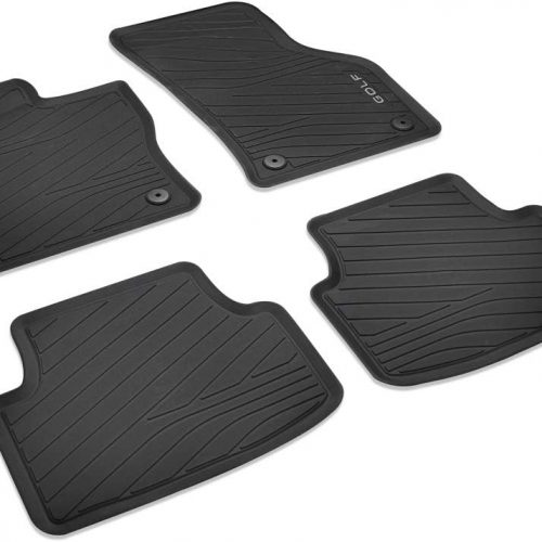 Genuine New 4-Pc All-Weather Rubber Floor Mat Black VW 5H906150082V VAG OEM