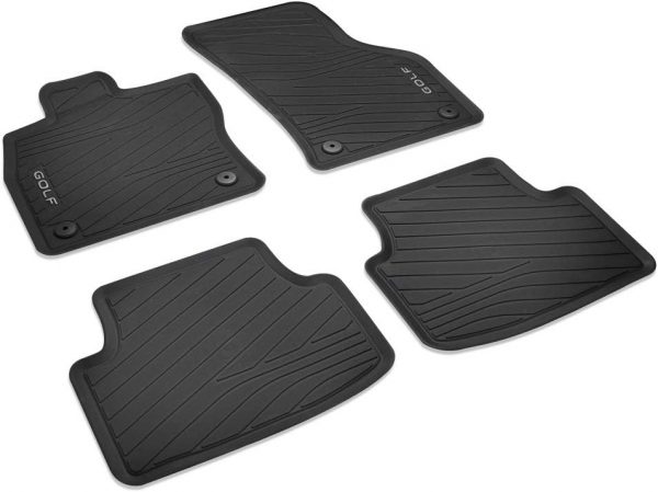 Genuine New 4-Pc All-Weather Rubber Floor Mat Black VW 5H906150082V VAG OEM