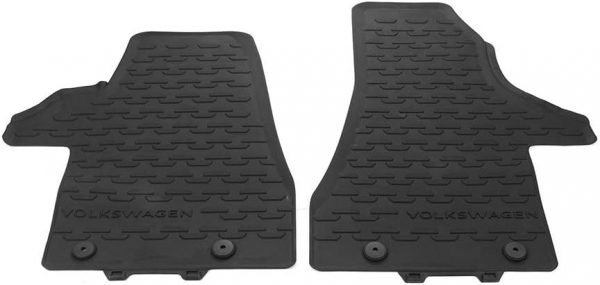 Genuine New 2-Pc All-Weather Front Rubber Floor Mats VW 7H1061502C82V VAG OEM