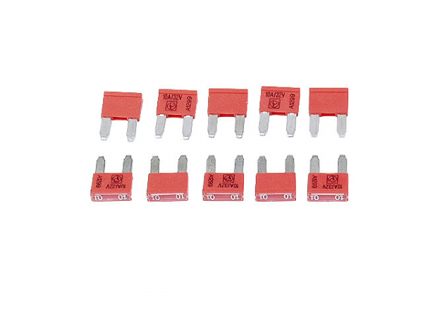 10X Genuine New Multi-Purpose Flat Fuse 10A Audi VW Seat Skoda N10261503 VAG OEM