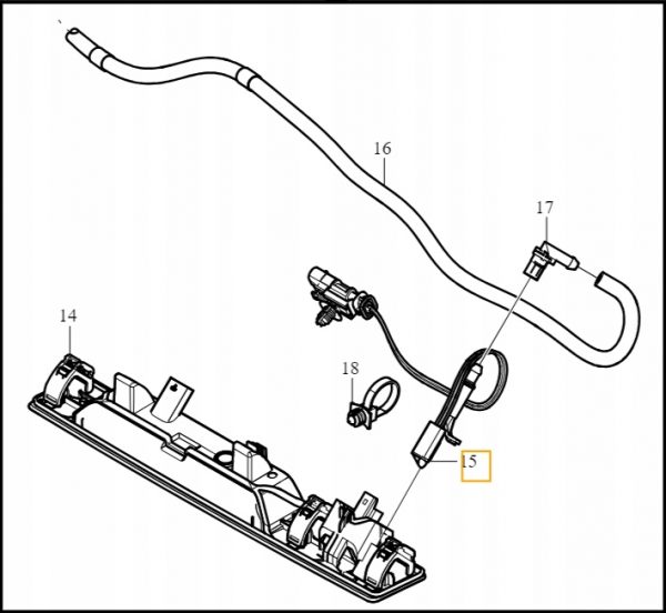 Volvo Rear camera washer XC90 (16-) 32390891 Genuine New