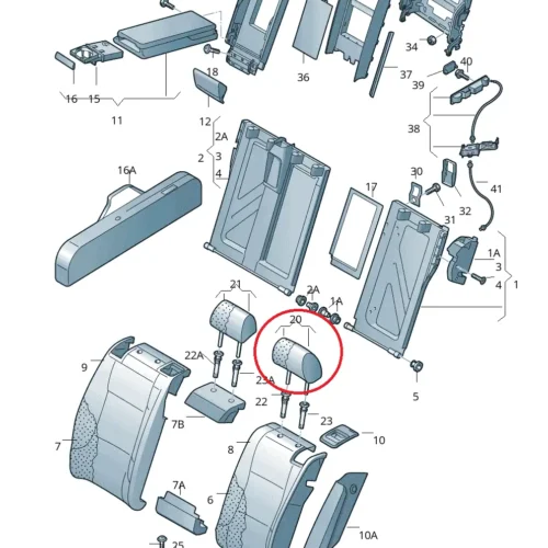 New Volkswagen Audi headrest 4G0885973AT22A Genuine OEM