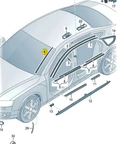 New Volkswagen Audi bar 4G885432701C Genuine OEM New Volkswagen Audi bar 4G885432701C Genuine OEM