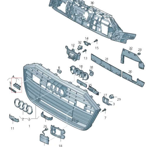 New Volkswagen Audi holder 4K0853736A9B9 Genuine OEM