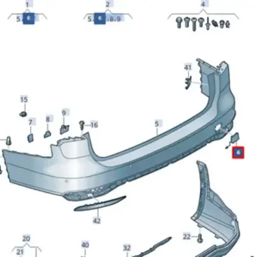 New Volkswagen Audi cover 4K9807441AGRU Genuine OEM