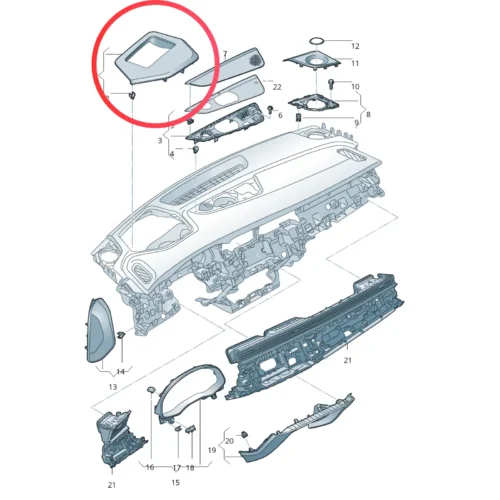 New Volkswagen Audi cover 4M8857161A6PS Genuine OEM
