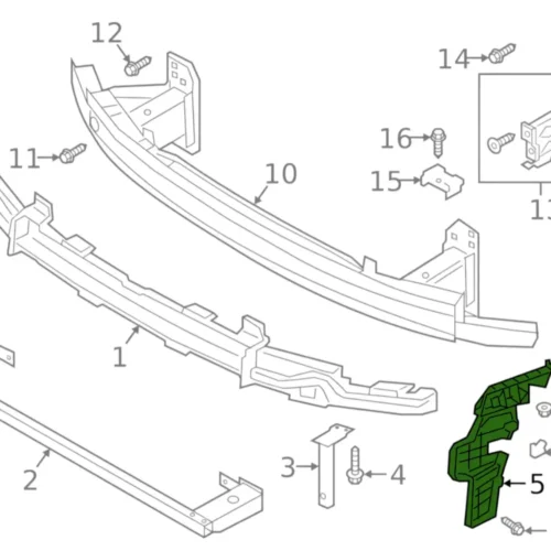 New Volkswagen Audi guide 4N0807283B Genuine OEM