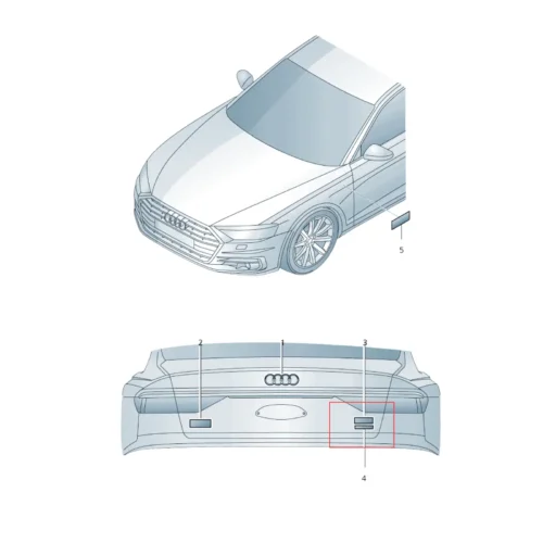 New Volkswagen Audi lettering 4N58536012ZZ Genuine OEM