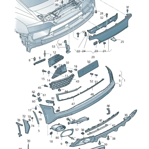 New Volkswagen Audi frame 4S0807675BY9B Genuine OEM