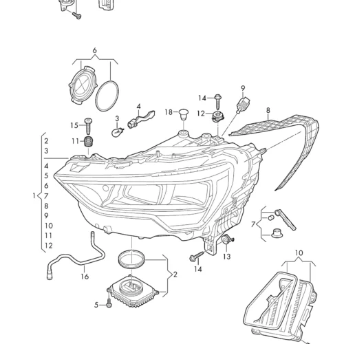 New Volkswagen Audi rep.set 83A998121 Genuine OEM