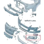 New Volkswagen Audi grid 8J0807682H3FZ Genuine OEM